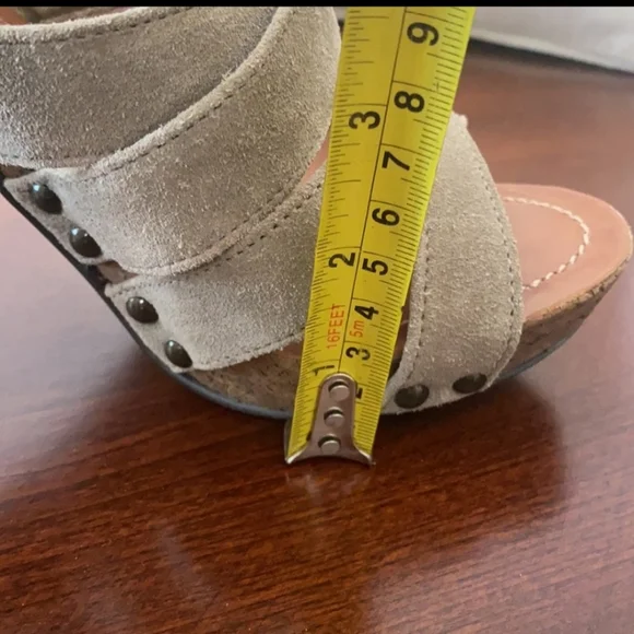 STEVE MADDEN * Leola taupe leather sandals SIZE 7 - Picture 7 of 14